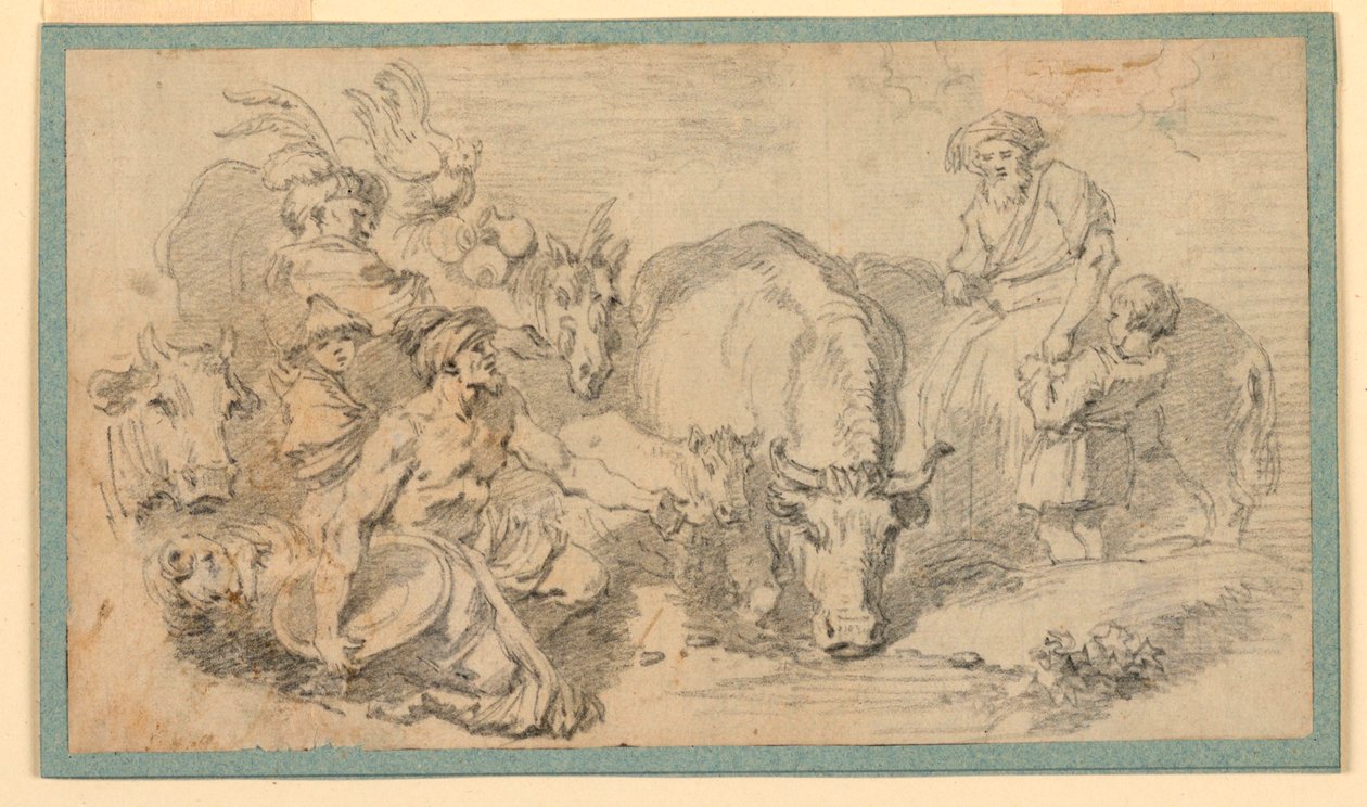 Orientalsk scene av Jean Honore Fragonard