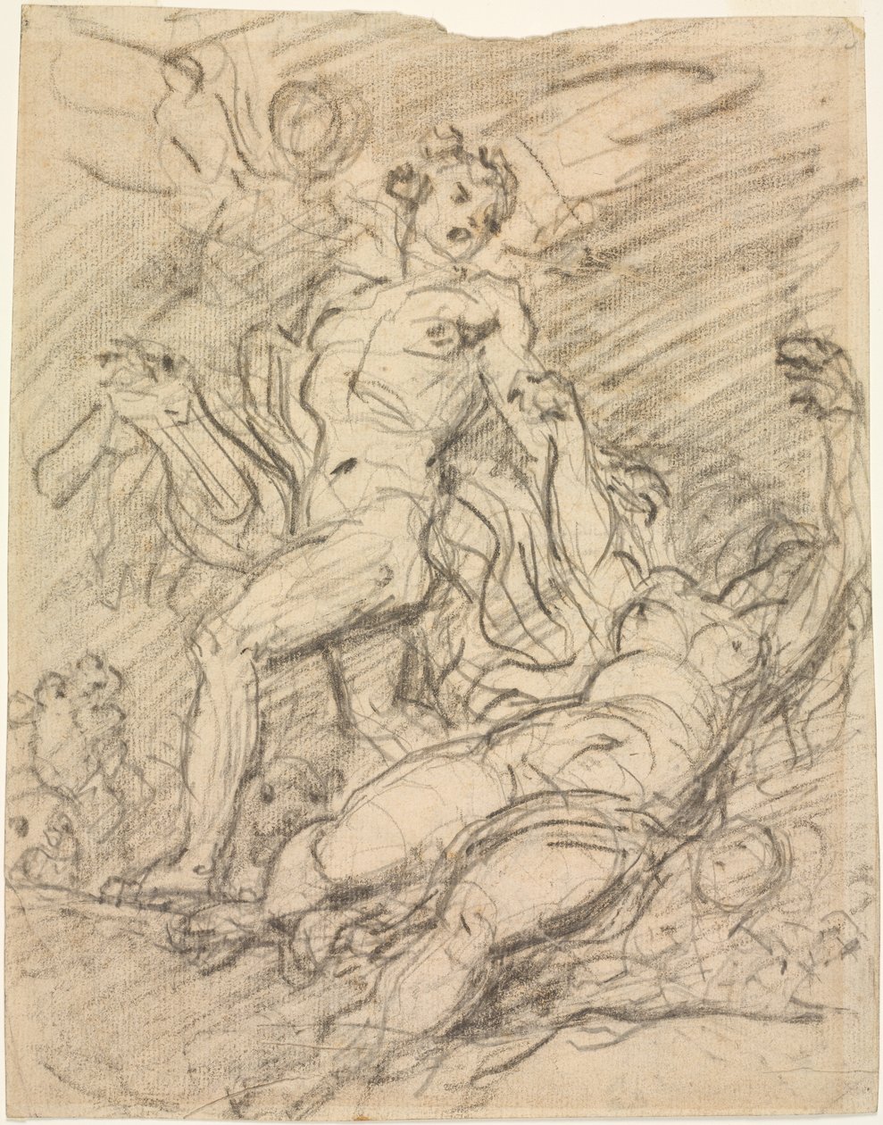 Orfeus og Eurydike (rekto) av Jean Honore Fragonard