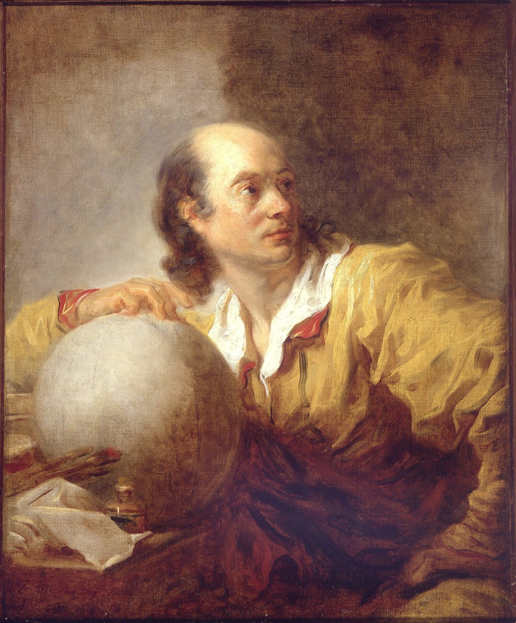 Portrett av Jerome Lalande (1732-1807) (Joseph Jerome Lefrancois de Lalande) - Maleri av Jean Honore Fragonard (1732-1806) - ca 1769 - Olje på lerret - 72x59,5 - Petit Palais, Musee des Beaux-Arts de la Ville fra Paris av Jean Honore Fragonard