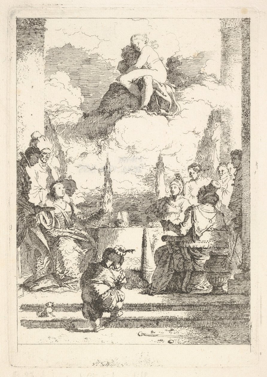 Banketten til Anthony og Cleopatra, ca. 1764. av Jean Honore Fragonard