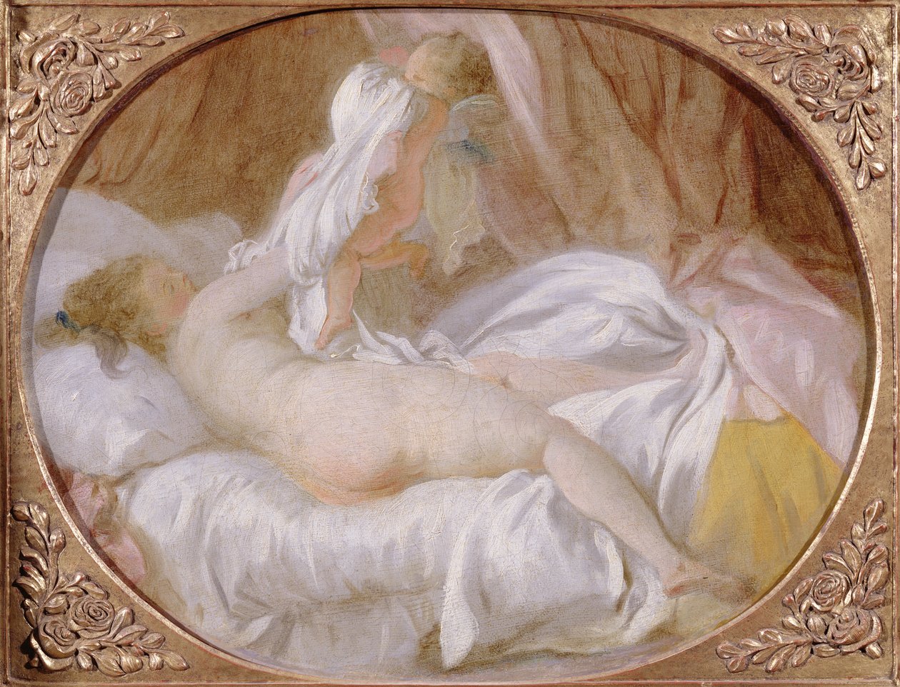 The Chemise Removed eller The Lady Undressing, før 1778 av Jean Honore Fragonard