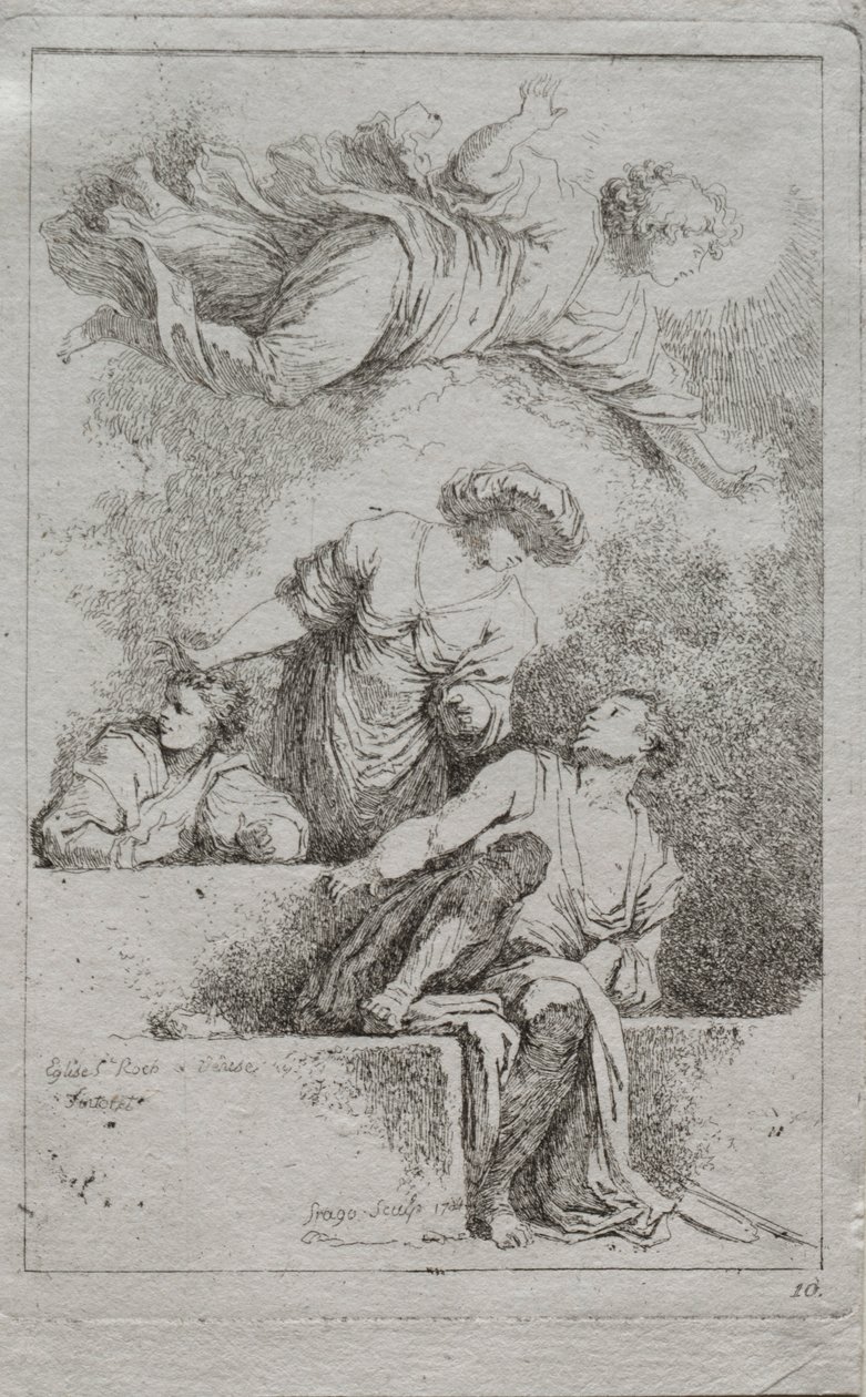 Disiplene ved graven, 1764. av Jean Honore Fragonard