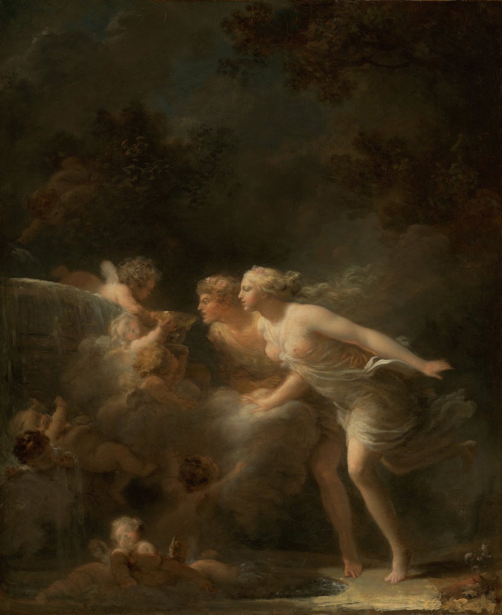 Kjærlighetens fontene, ca. 1785 av Jean Honore Fragonard