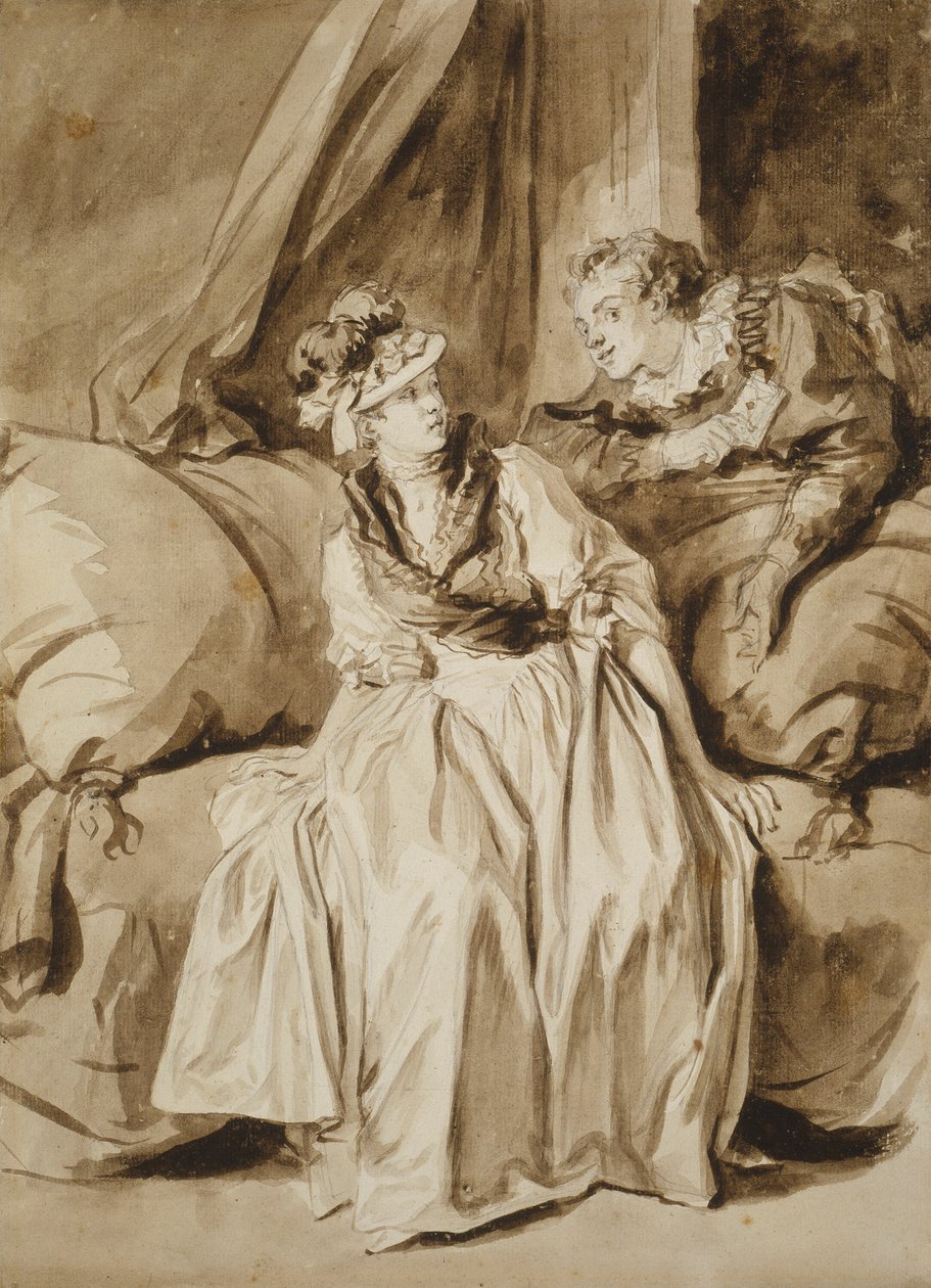 Brevet, eller den spanske samtalen av Jean Honore Fragonard