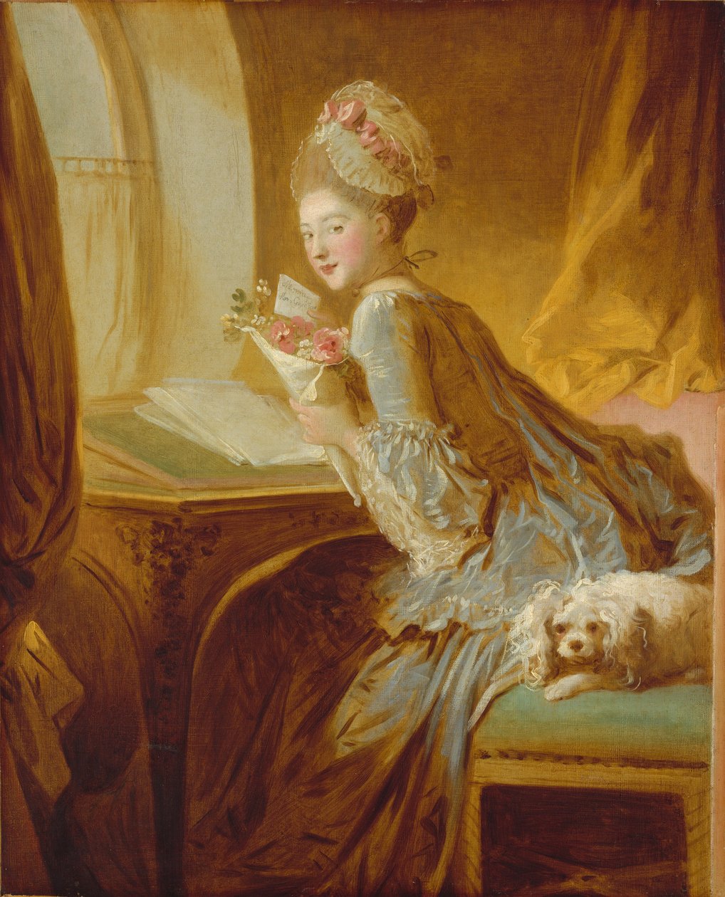 The Love Letter, ca. 1770 (olje på lerret) av Jean Honore Fragonard