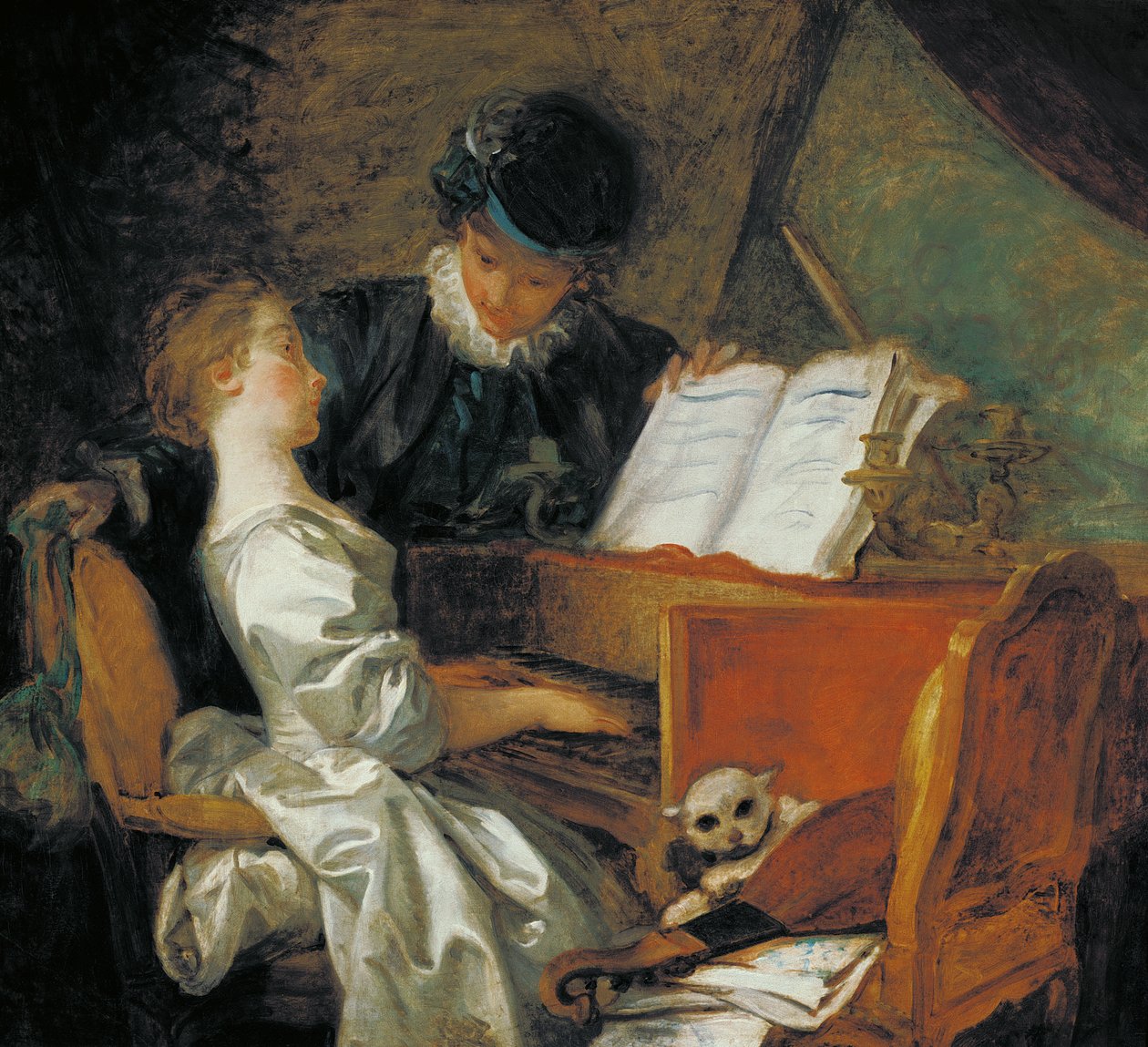 Musikktimen av Jean-Honore Fragonard