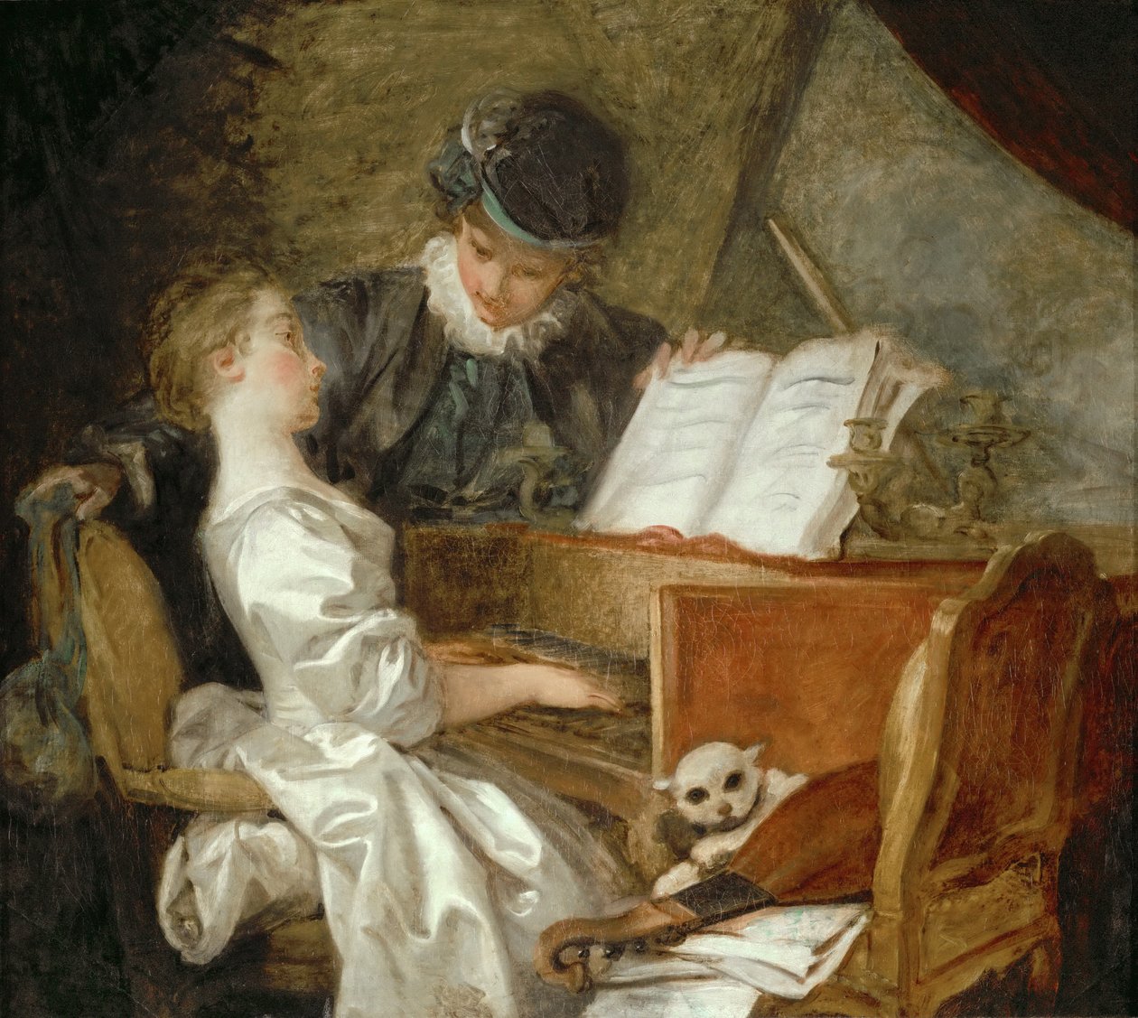 Musikktimen av Jean Honore Fragonard