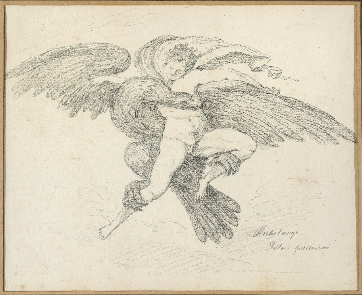 Voldtekten av Ganymedes, etter Michelangelo av Jean Honore Fragonard