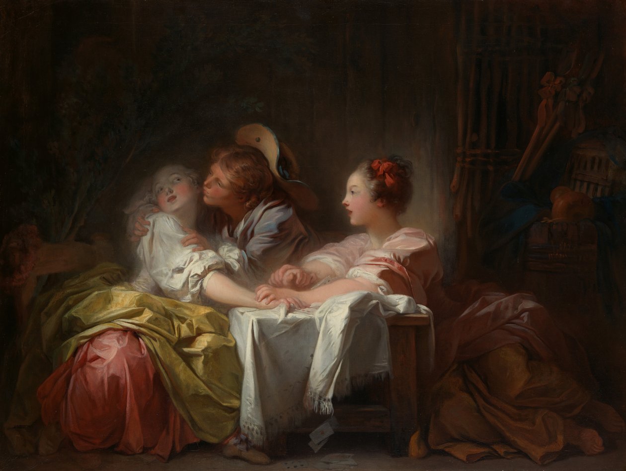 Det stjålne kysset, ca. 1760 av Jean Honore Fragonard