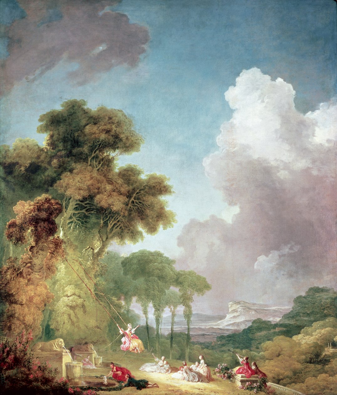 Gyngen, ca. 1775-1780 av Jean Honore Fragonard
