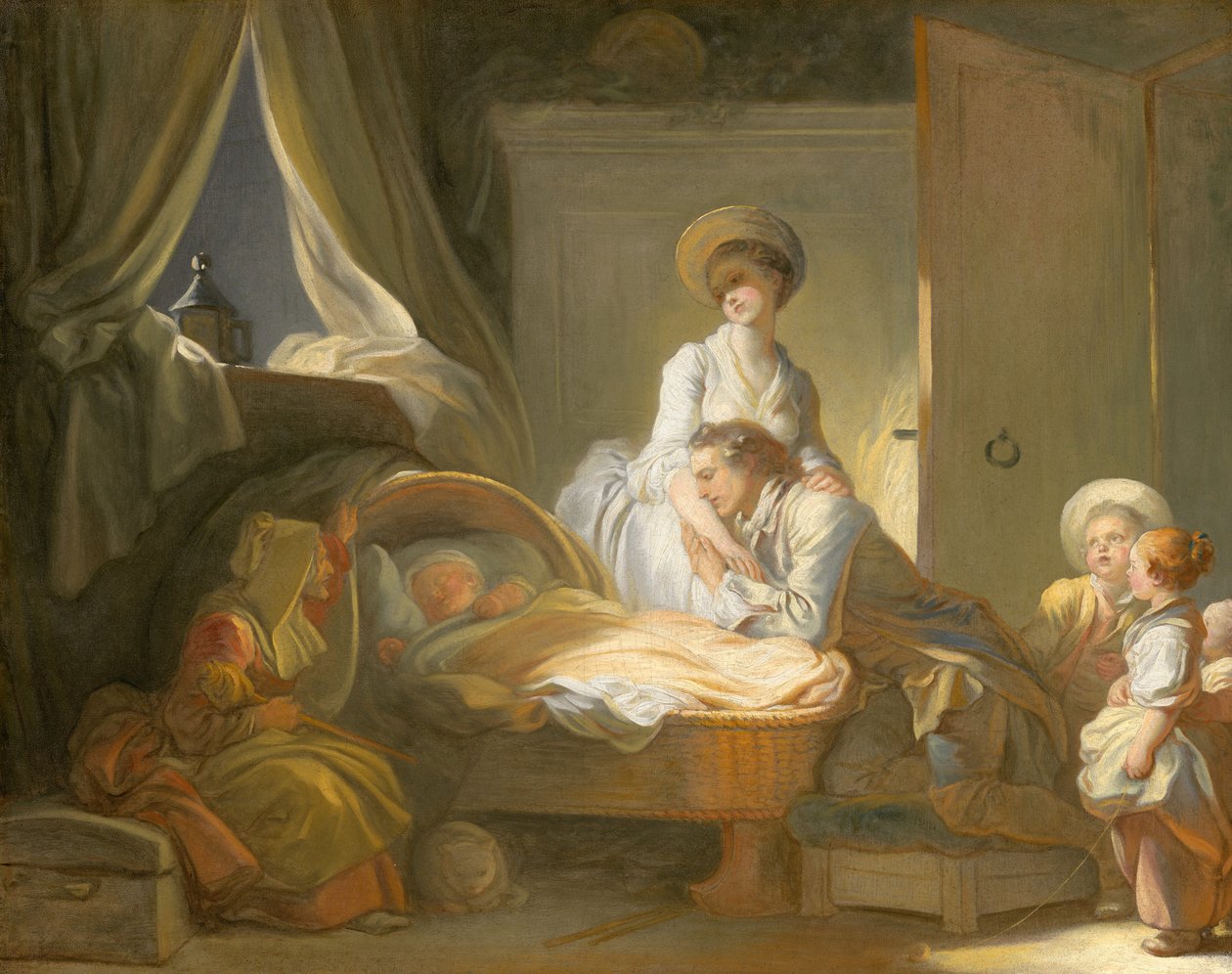 Besøket i barnehagen, ca. 1775. av Jean Honore Fragonard