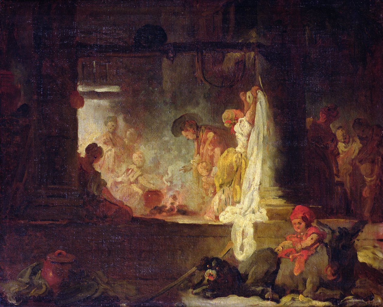 Vaskekvinnene, ca. 1759 av Jean Honore Fragonard