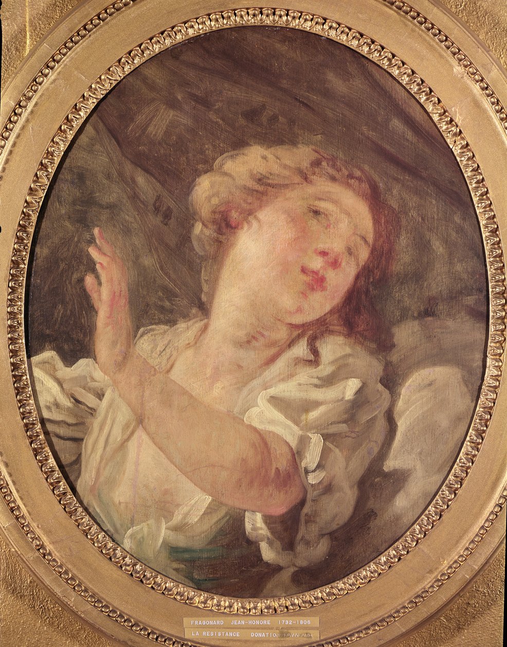 Ung kvinne som vender seg bort eller La Resistance av Jean Honore Fragonard