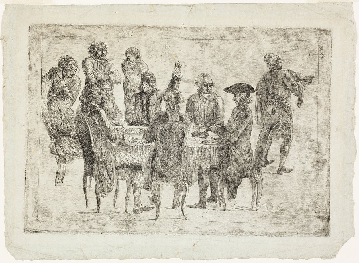 Voltaires lunsj på Ferney eller The Philosophers' Supper av Jean Huber