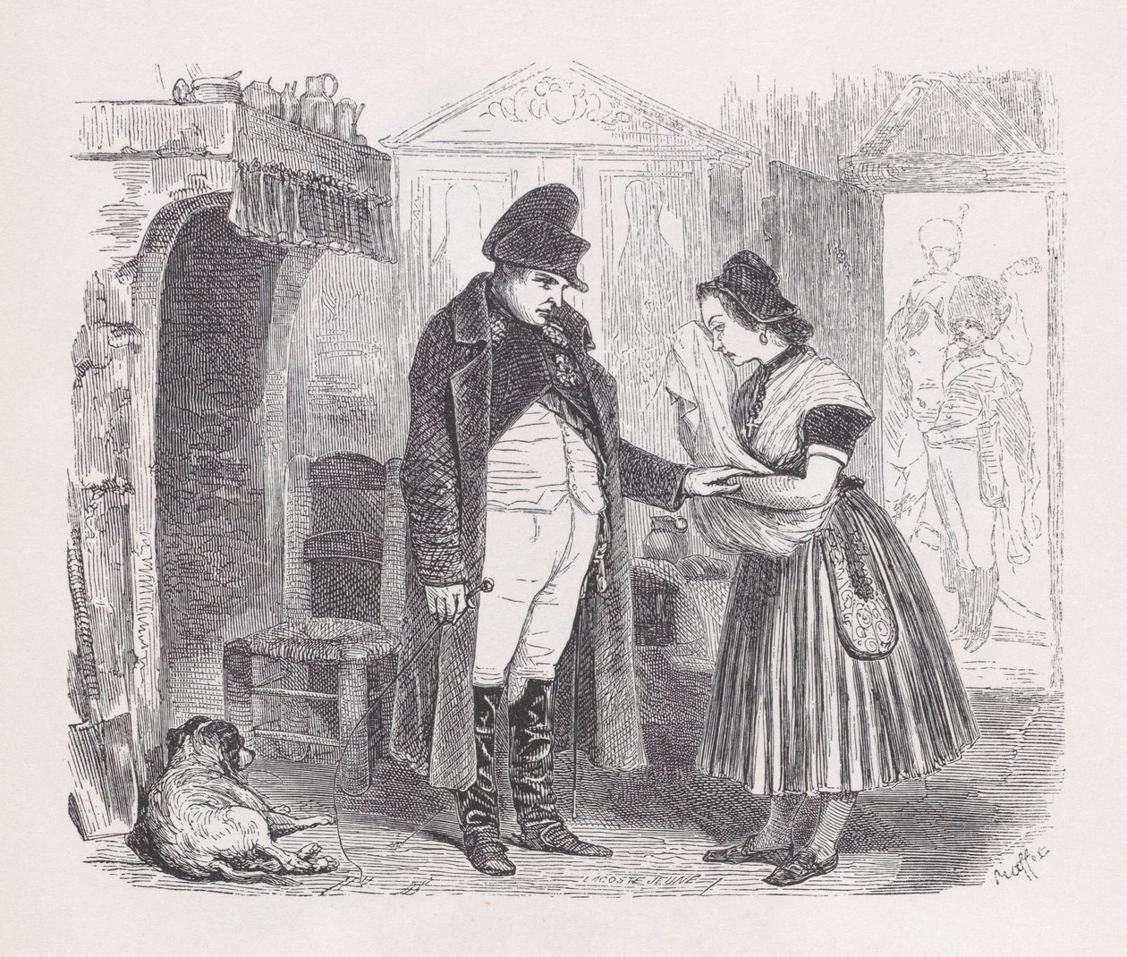Minner om folket fra Bérangers komplette verk, 1836. av Jean Ignace Isidore Gérard