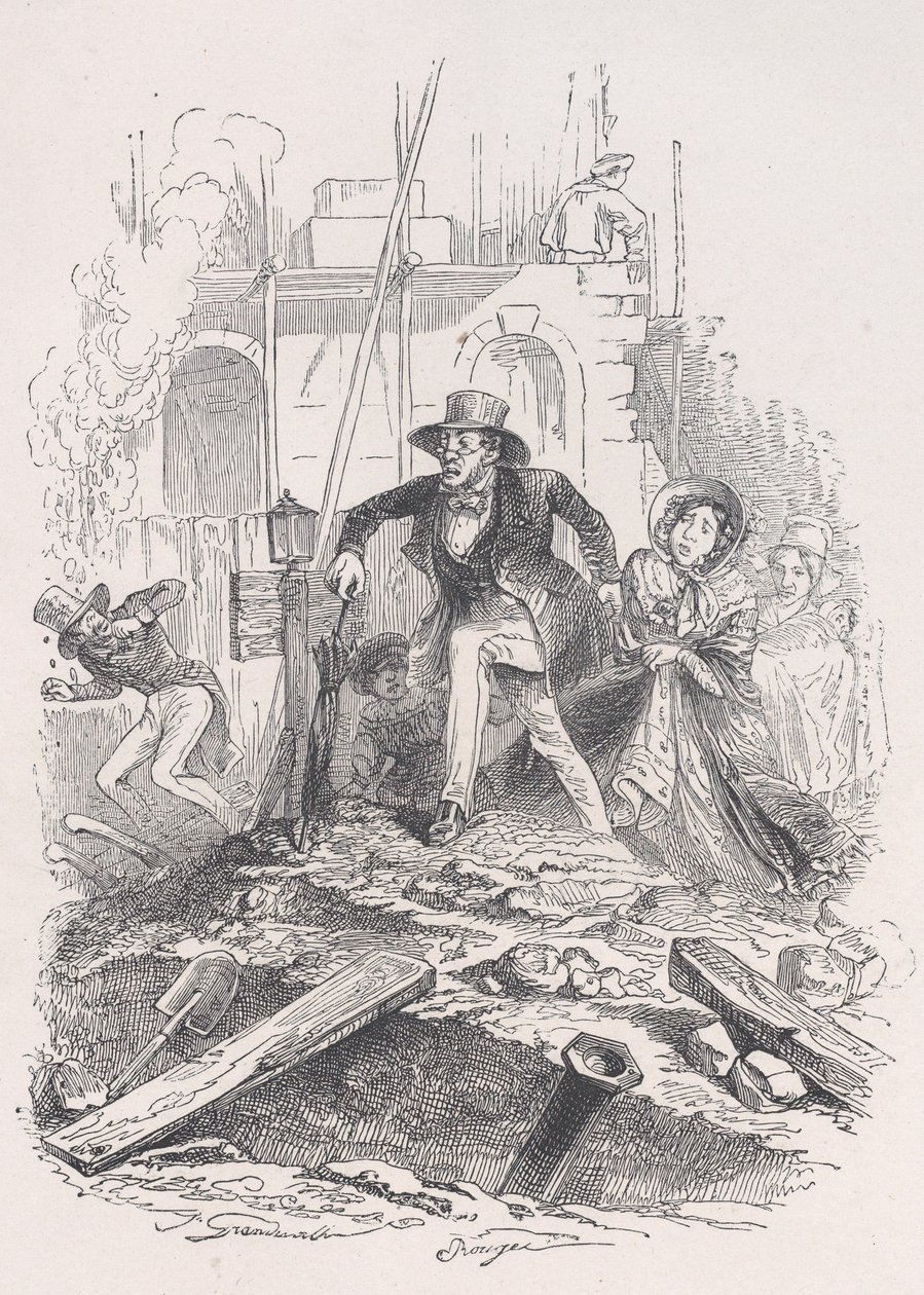 Ikke bare kan parisieren engasjere seg i en styrkende øvelse, men han oppnår sikkerheten fra..., 1843. av Jean Ignace Isidore Gérard