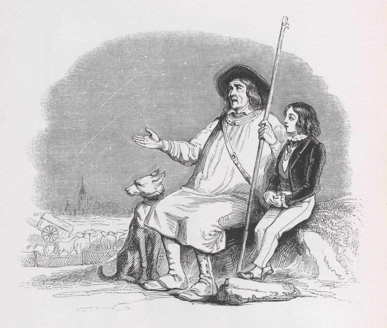 Shooting Stars fra The Complete Works of Béranger, 1836. av Jean Ignace Isidore Gérard