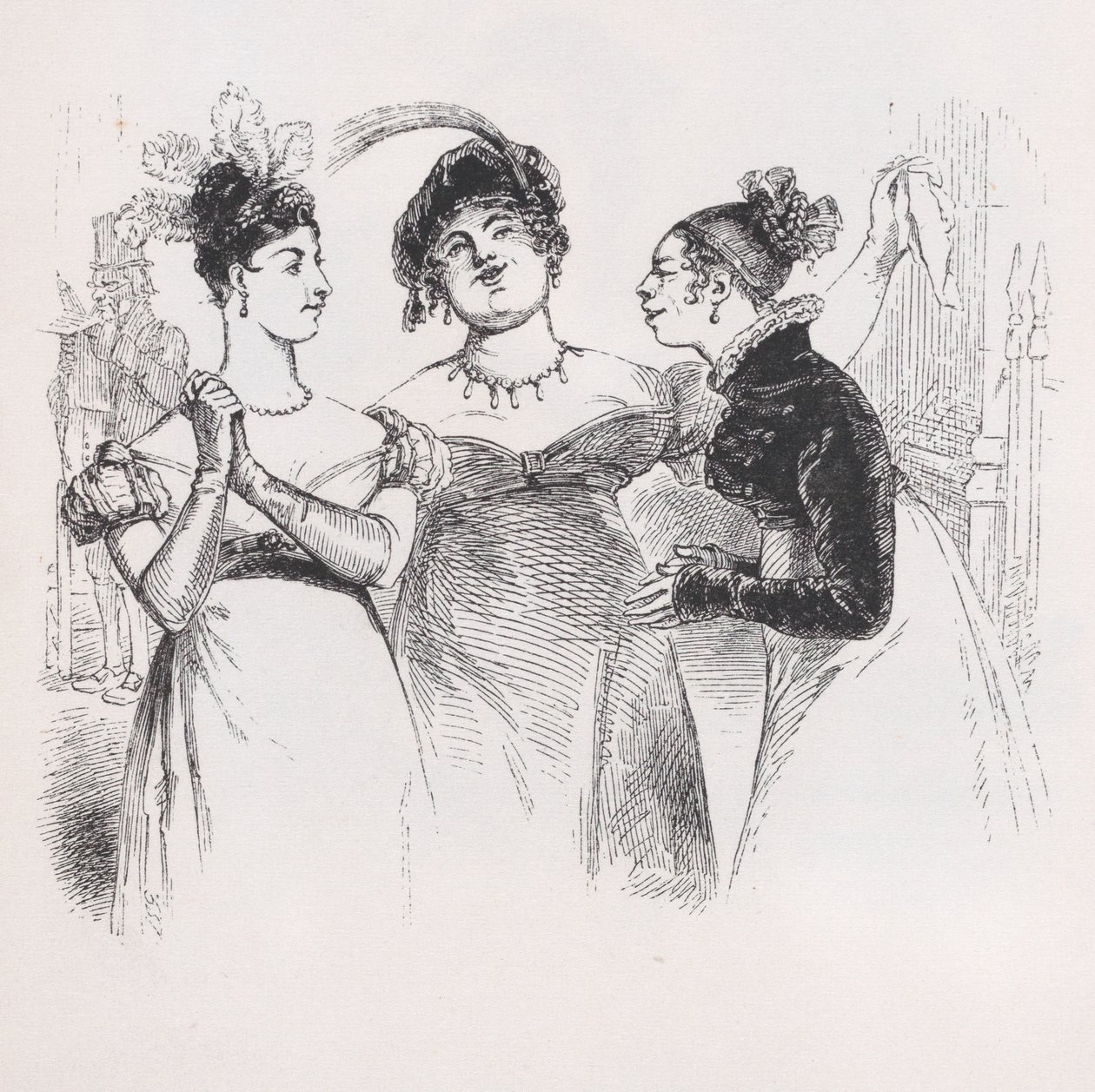 The Opinion of these Dames from The Complete Works of Béranger, 1836. av Jean Ignace Isidore Gérard