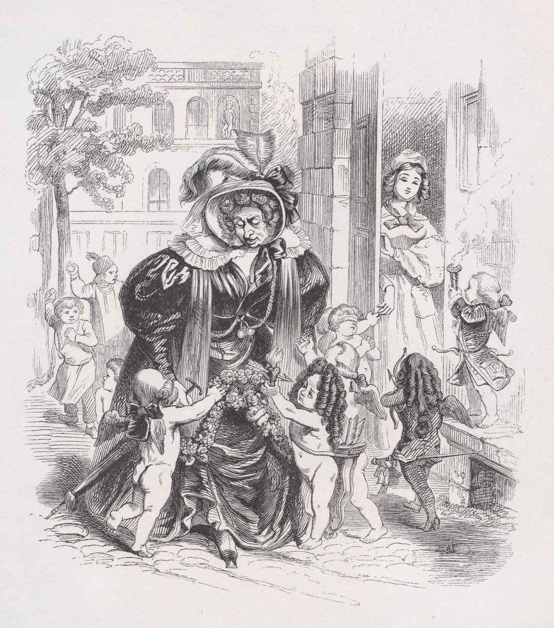 The Poor Putti fra The Complete Works of Béranger, 1836. av Jean Ignace Isidore Gérard