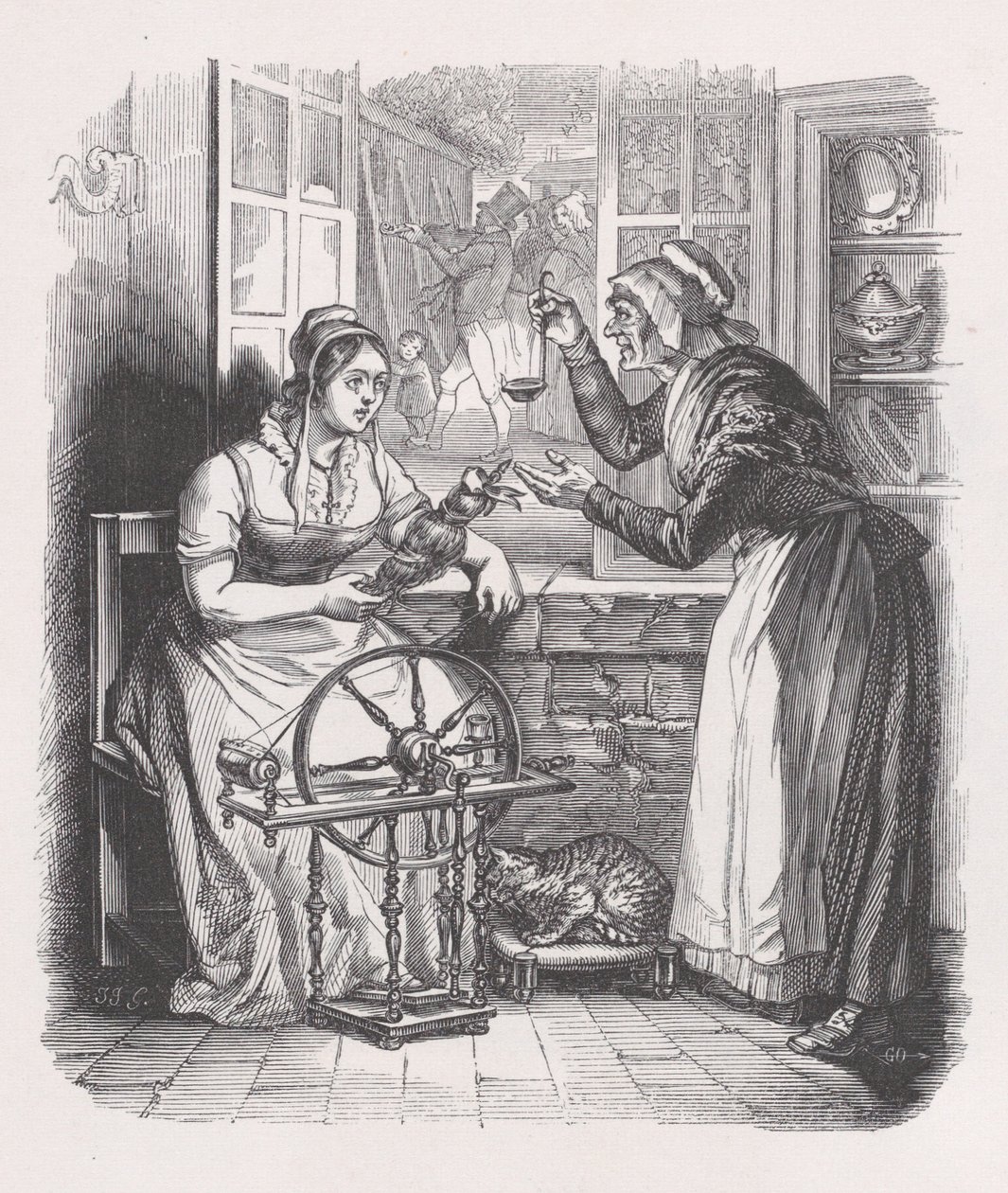 Krigsfangen fra The Complete Works of Béranger, 1836. av Jean Ignace Isidore Gérard