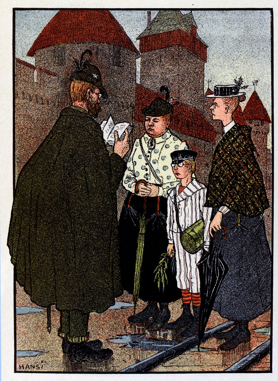 Vogesen Bilder (bilder av Vogesene) ; Besøk av slottet av Jean Jacques (1873 1951) Waltz