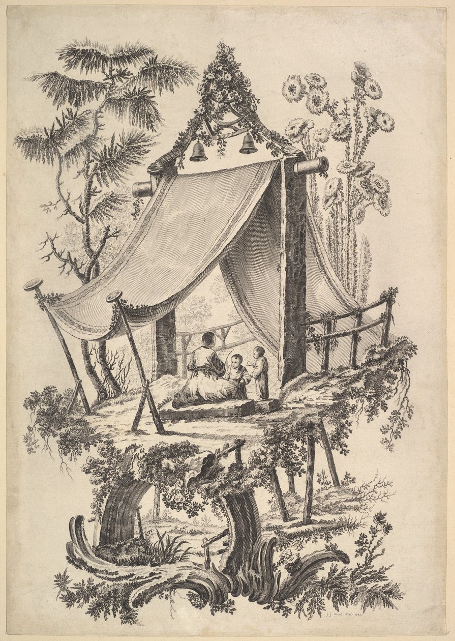 Trehytte, 1773. av Jean Jacques Avril