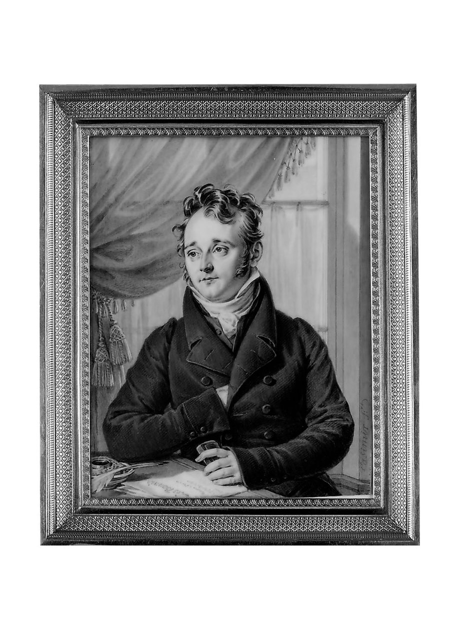 En ung poet (sepia på panel) av Jean Jacques Casimir Karpff