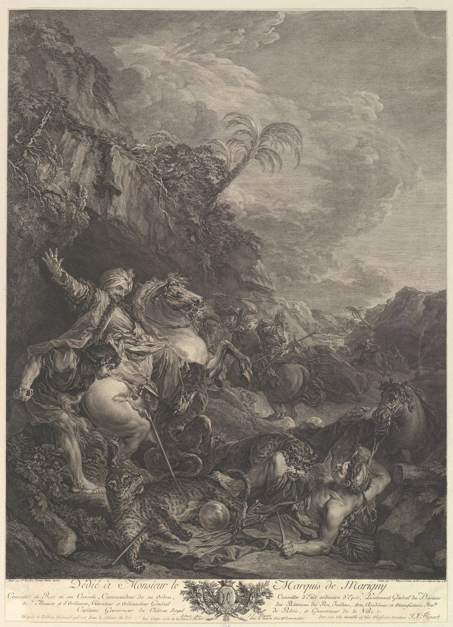 The Tiger Chase The Tiger Chase, 1700-tallet. av Jean Jacques Flipart