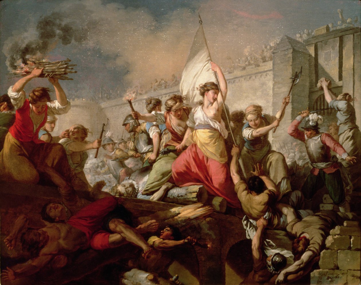 Jeanne Hachette ved beleiringen av Beauvais i 1472, 1778 av Jean Jacques Francois Le Barbier