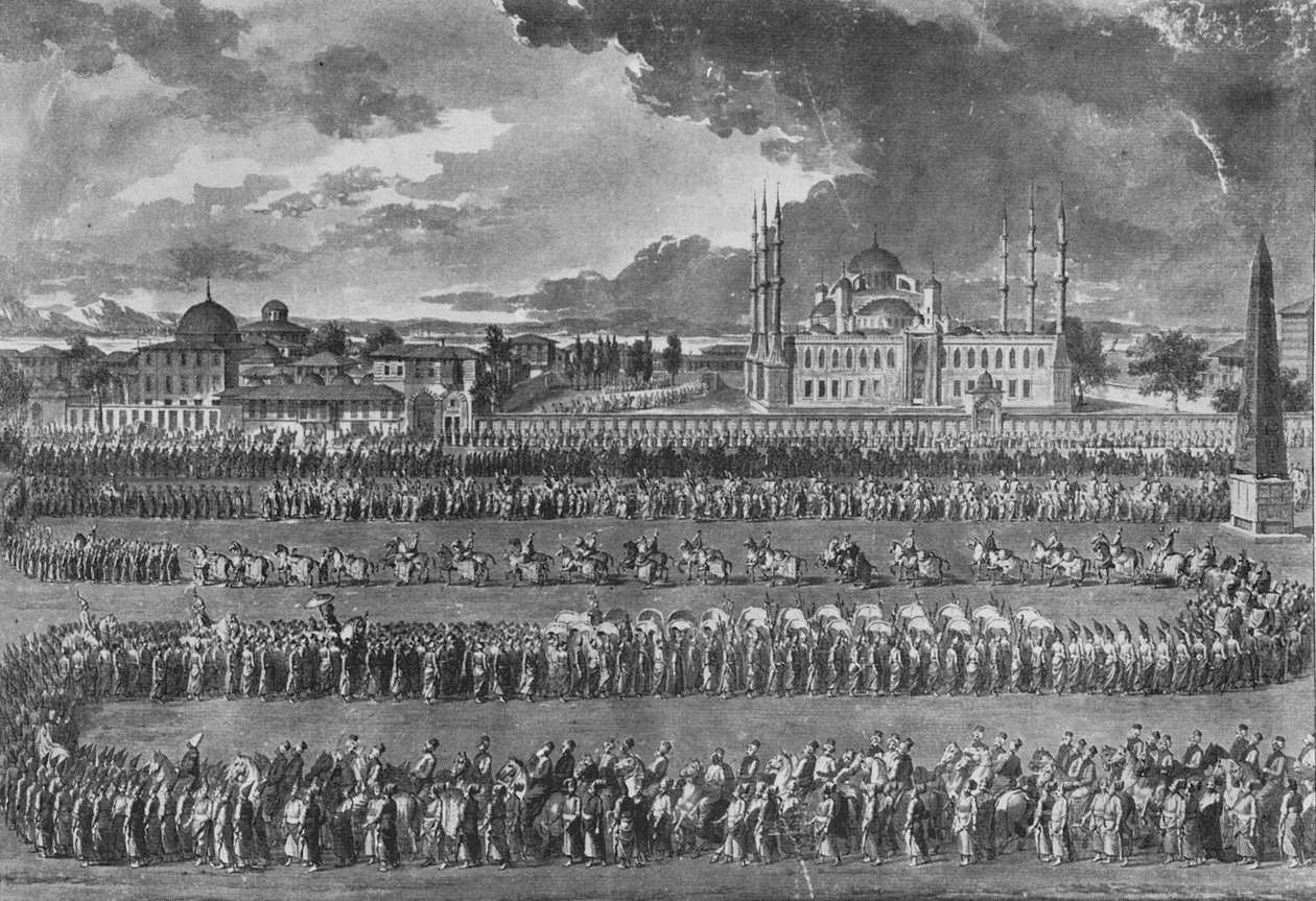 prosesjon av sultanen på Hippodromen av Jean Jacques Francois Le Barbier
