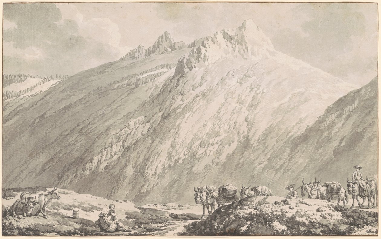 Grimselpasset av Jean Jacques Francois Le Barbier