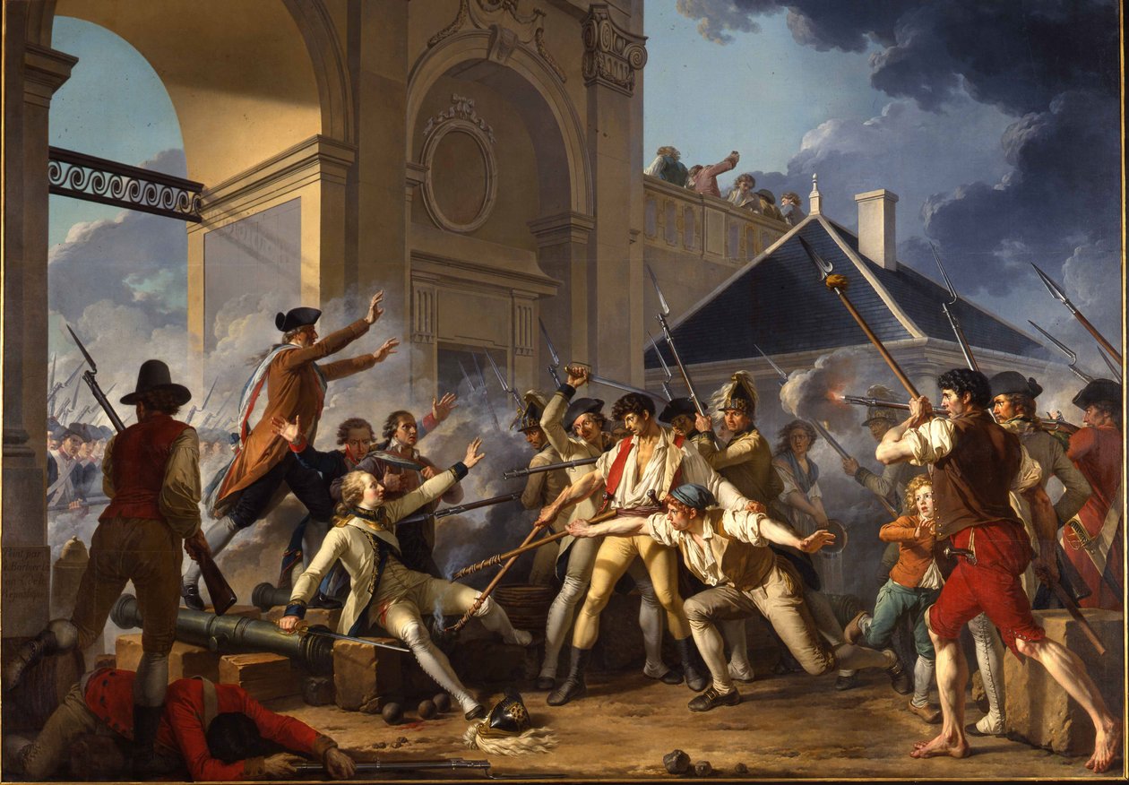 Det heroiske motet til den unge Désilles, 31. august 1790, i Nancy-affæren, 1794 av Jean Jacques Francois Le Barbier
