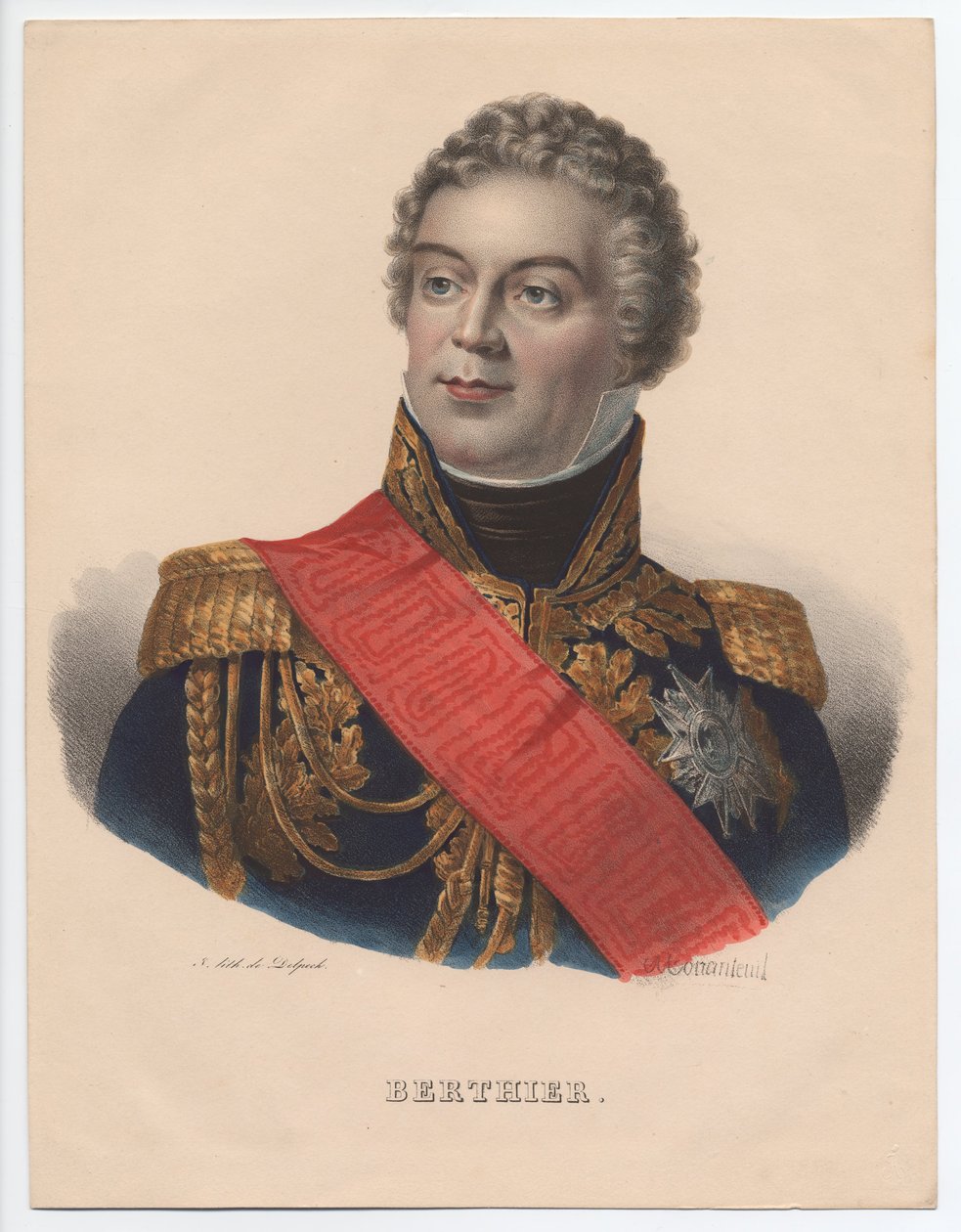 Louis-Alexandre Berthier 1753-1815, prins av Wagram, prins av Neuchâtel, 1835 av Jean Jacques Francois Monanteuil