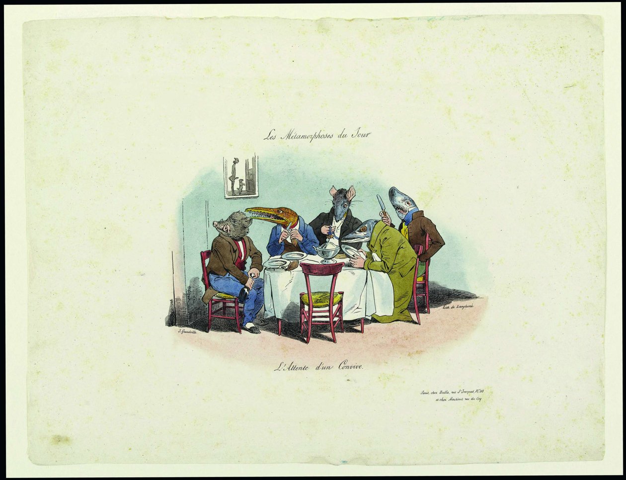Dagens metamorfoser. Venter på en gjest Dagens metamorfoser. Venter på gue av Jean Jacques Grandville