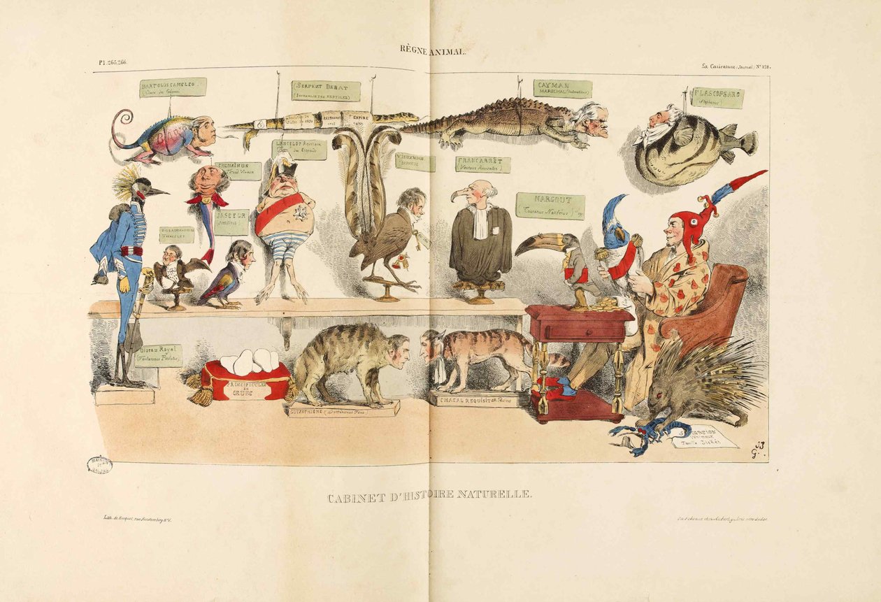 Animal Kingdom Animal Kingdom. Fra La Caricature, 1833. av Jean Jacques Grandville