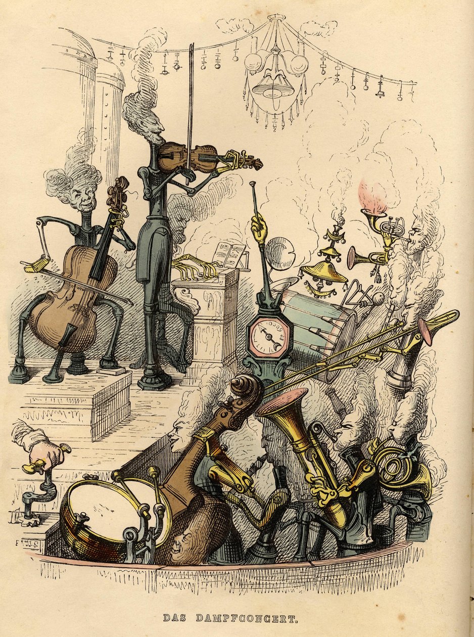 Steam-konsert, 1844 av Jean Jacques Grandville