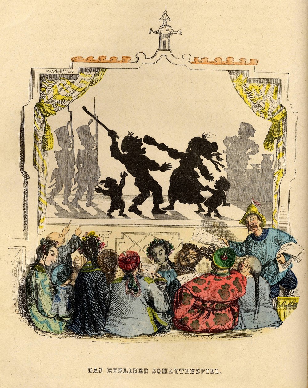 Berlins skyggespill, 1840-tallet av Jean Jacques Grandville