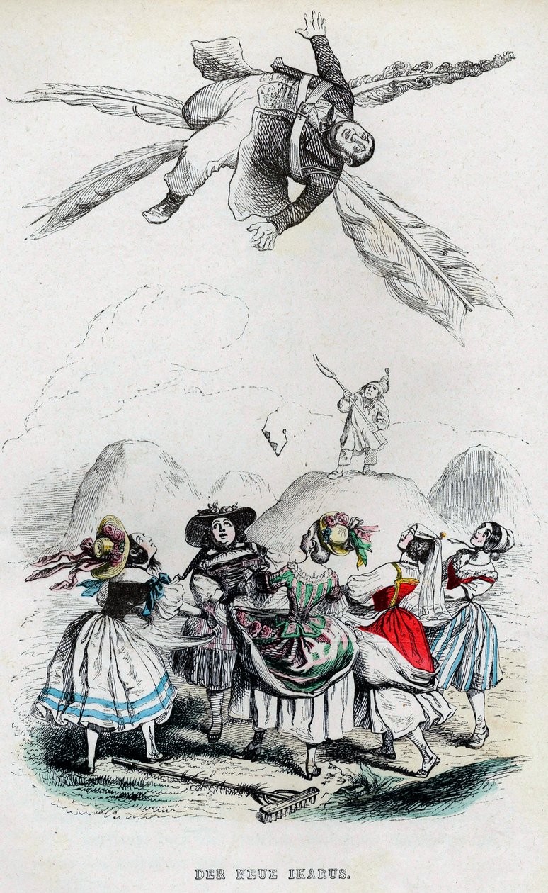 Den nye Ikaros, 1840-årene. av Jean Jacques Grandville
