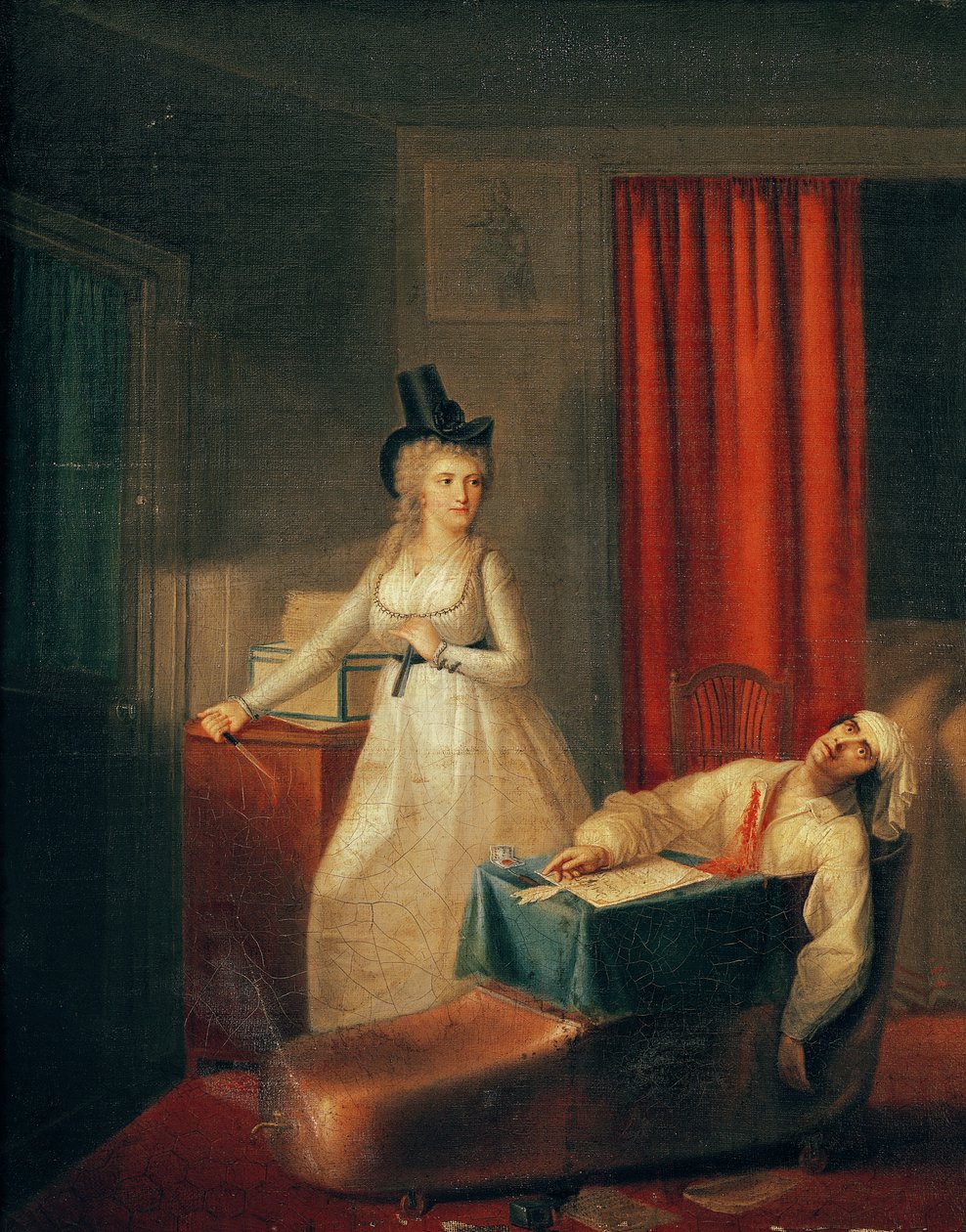 Mordet på Marat av Jean Jacques Hauer