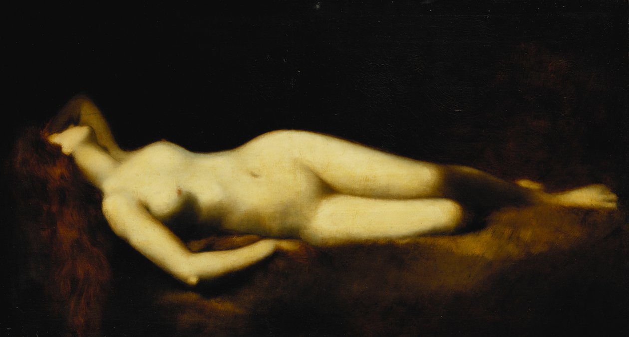 En liggende naken, av Jean Jacques Henner