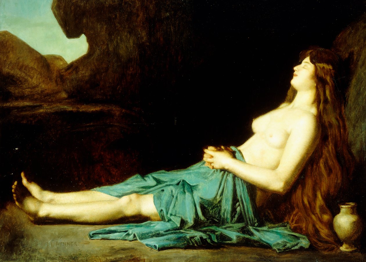Madeleine i ørkenen, ca. 1874 av Jean Jacques Henner