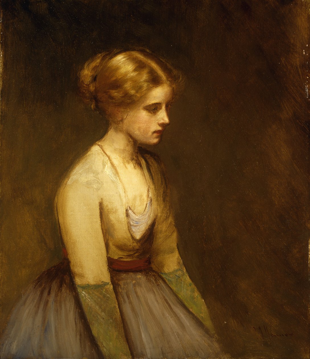 Studie av en lyshåret skjønnhet av Jean Jacques Henner