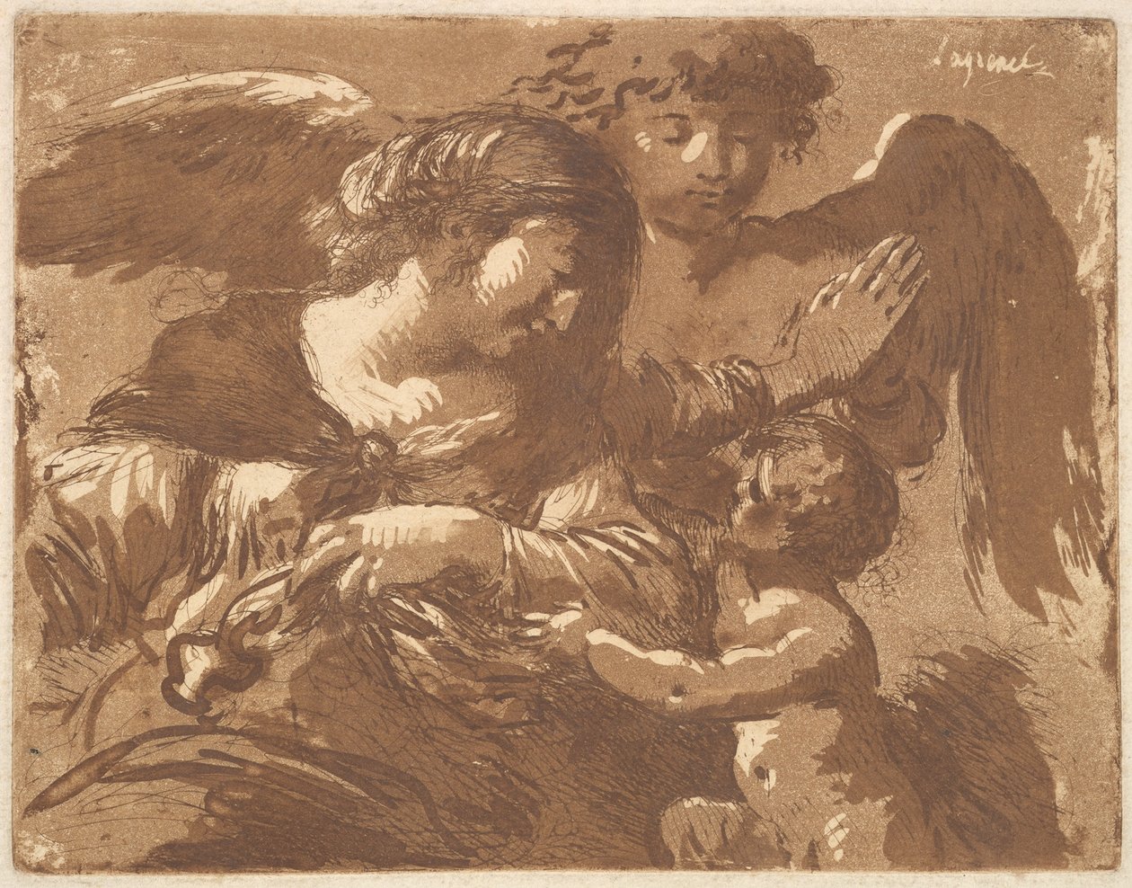 The Guardian Angel, i et album som inneholder Recueil de Compositions p..., 1782-1821. av Jean Jacques Lagrenee