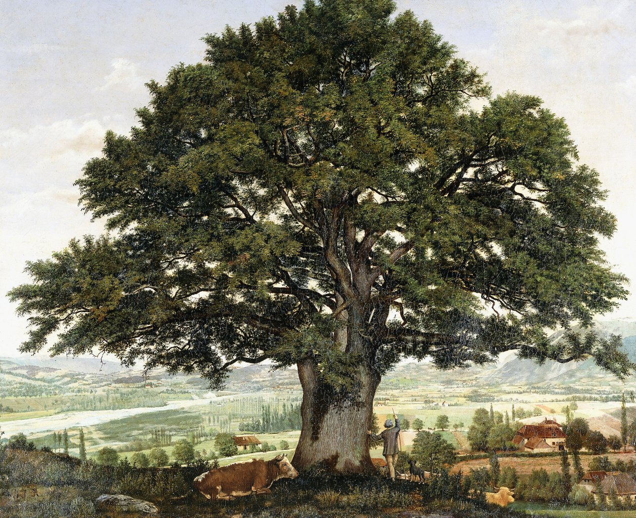 Sletten i Annecy-Chene, veteranen fra Alpene, av Jean Jacques Rousseau