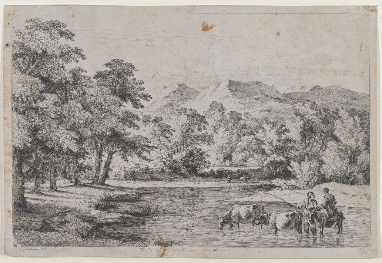 Landskap etter Fouquières, 1772. av Jean Jacques de Boissieu