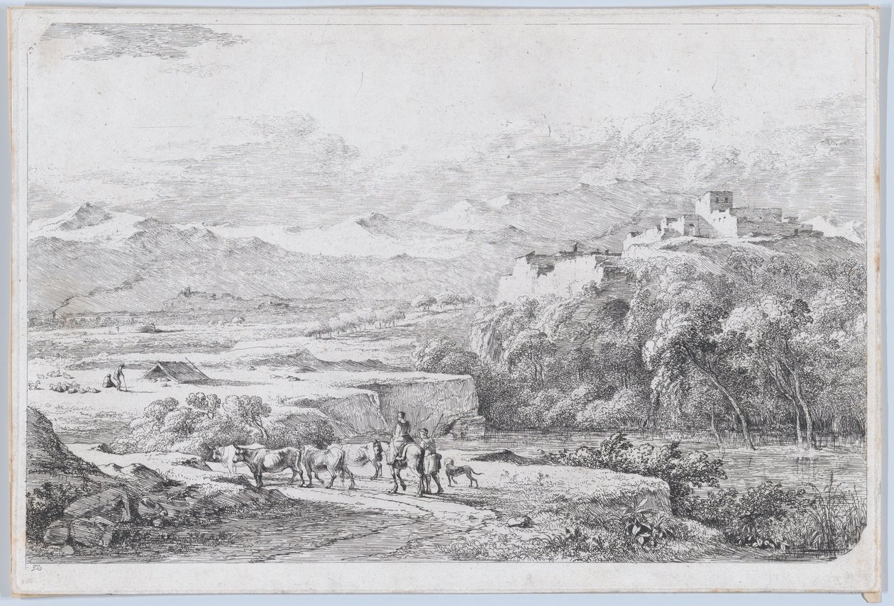 Landskap etter Van der Cabel, ca. 1773. av Jean Jacques de Boissieu