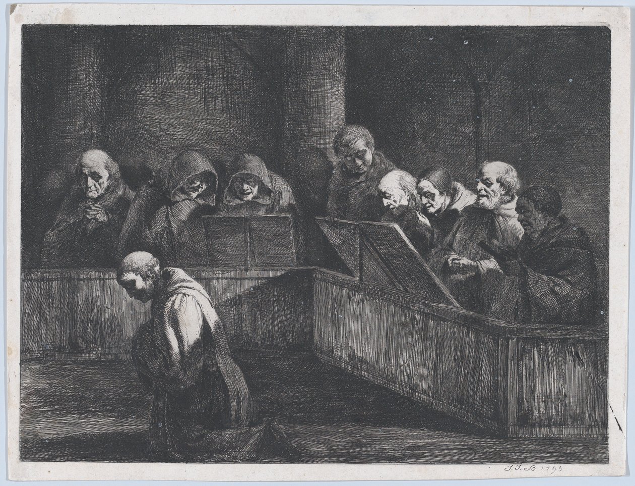 Monks Chanting, 1795. av Jean Jacques de Boissieu