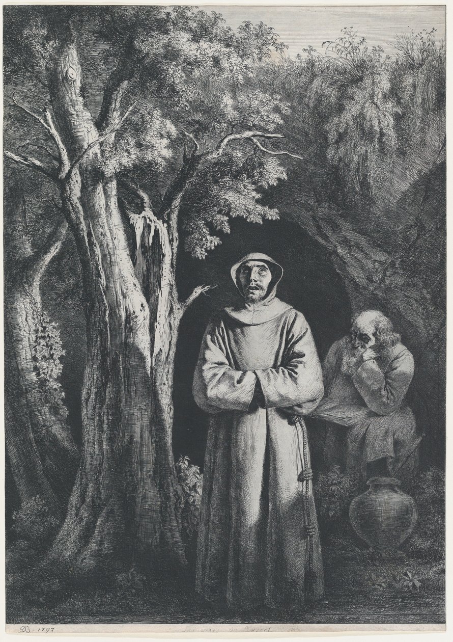 Munker i ørkenen, 1797. av Jean Jacques de Boissieu