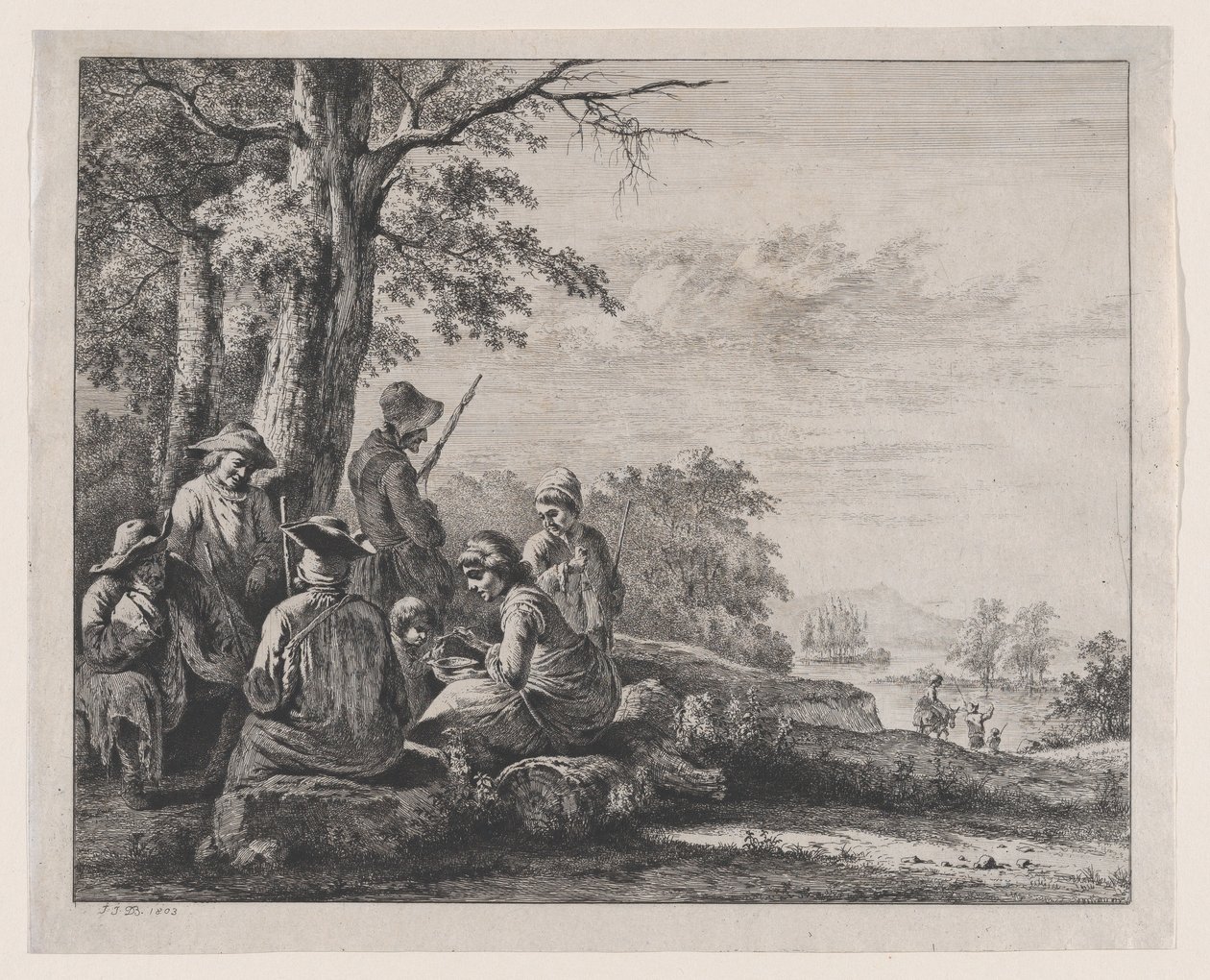 Bønder hviler, 1803. av Jean Jacques de Boissieu