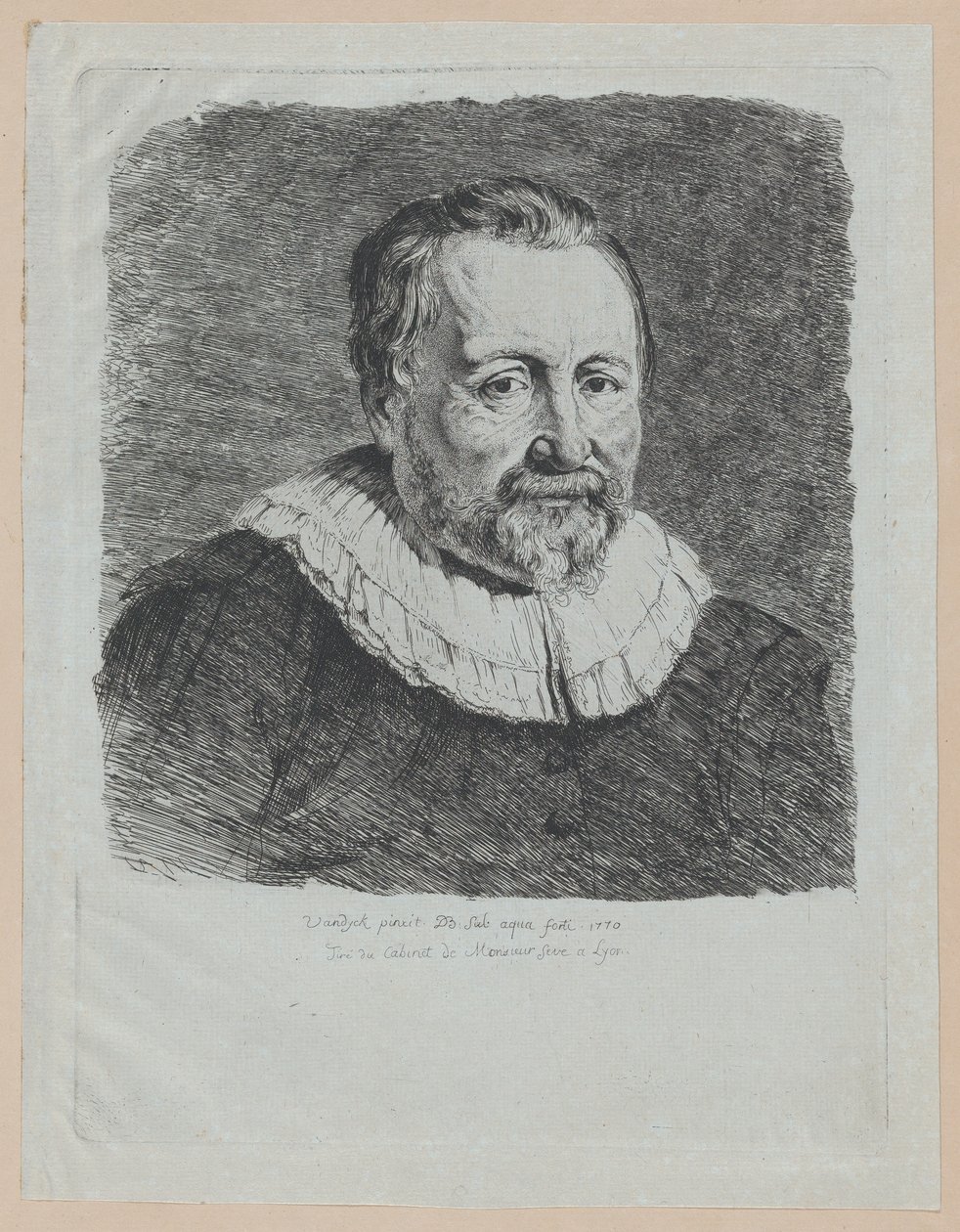 Portrett, etter Van Dyck, 1770. av Jean Jacques de Boissieu